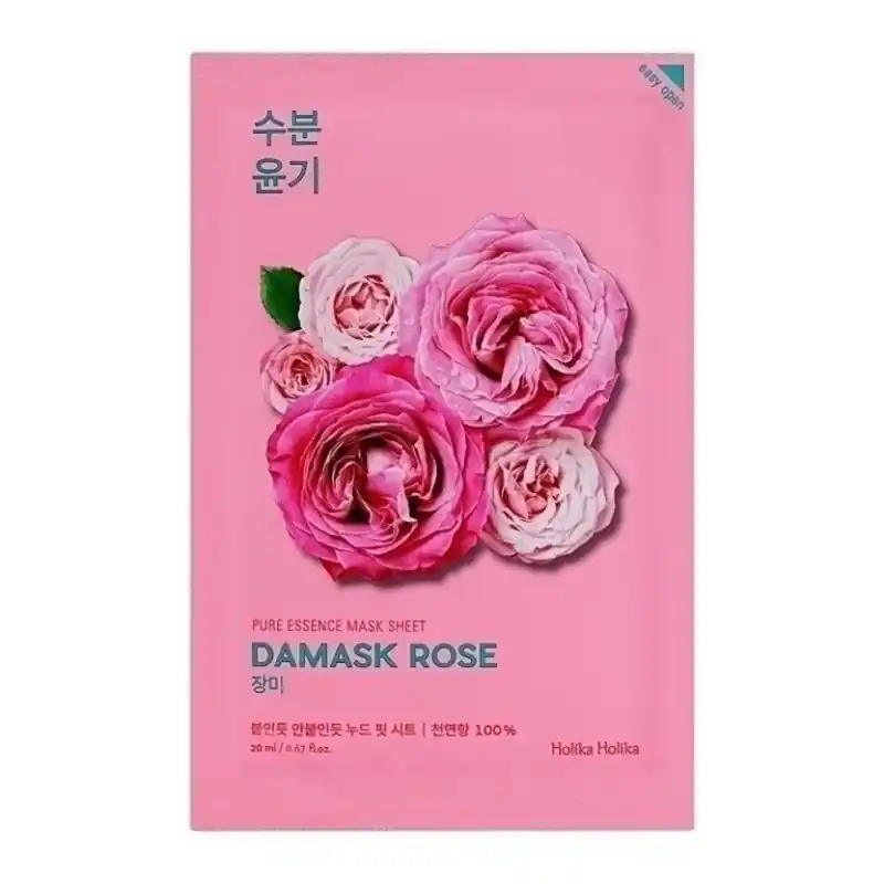 HOLIKA HOLIKA MASCA FACIALA PURE ESSENCE CU TRANDAFIR DE DAMASC 23ML Retur ușor