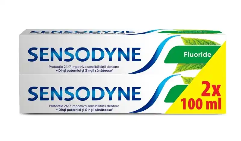 SENSODYNE PASTA DE DINTI FLUORIDE 100ML 1+1 50% REDUCERE LA AL 2-LEA PRODUS Discount
