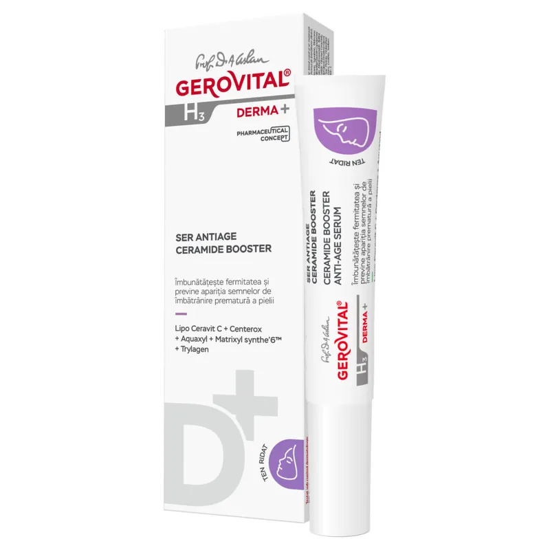 GEROVITAL H3 DERMA+ SER ANTIAGE CERAMIDE BOOSTER 15 ML Preferatul clienților