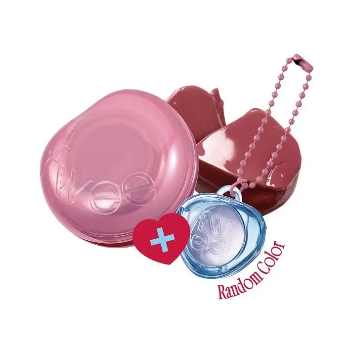 KEYRING LIP&CHEEK GLOWY JELLY POT JS01 ROSY GLAZE - Blush 2 In 1 Cu Breloc Pentru Retusuri Super ofertă