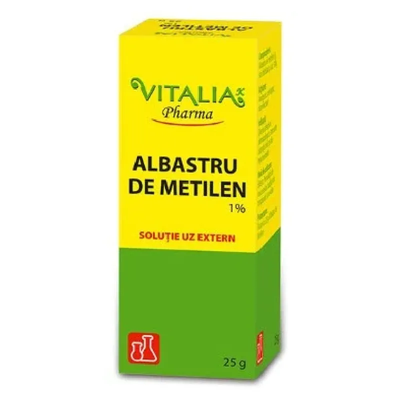 Calitate înaltă Albastru de metilen 1%, 25 g, Vitalia