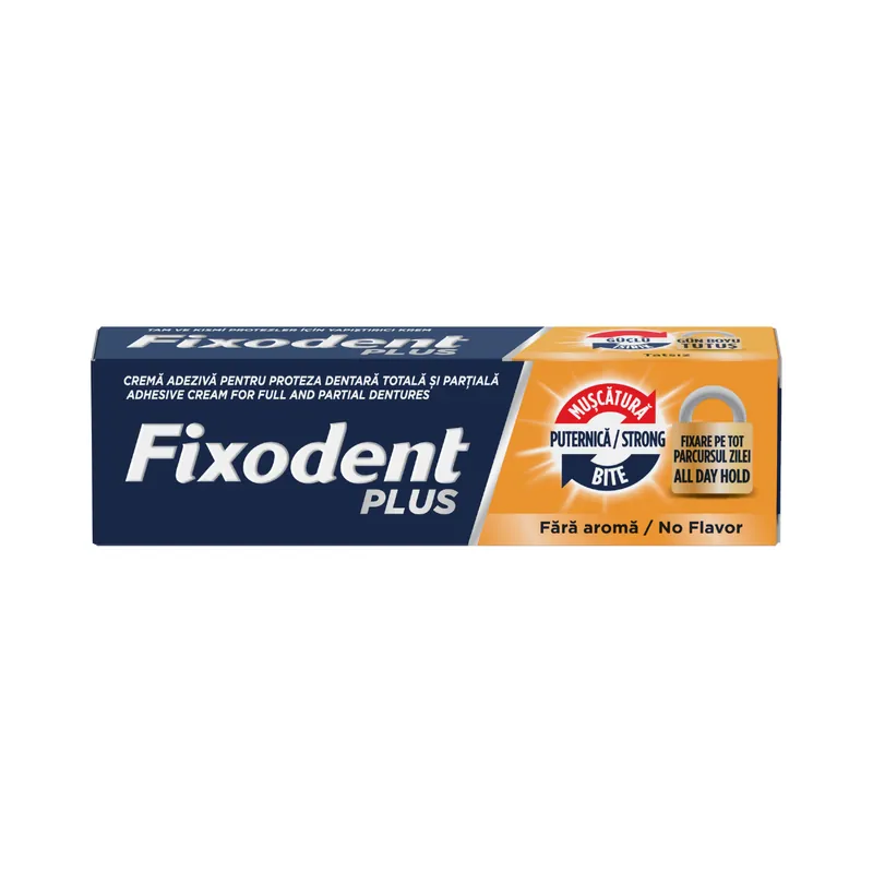 Cremă adezivă Strong Bite, 40g, Fixodent Doar azi