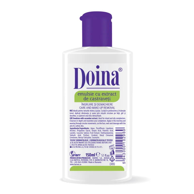 Emulsie cu extract de castraveți Doina, 150ml, Farmec Vezi acum