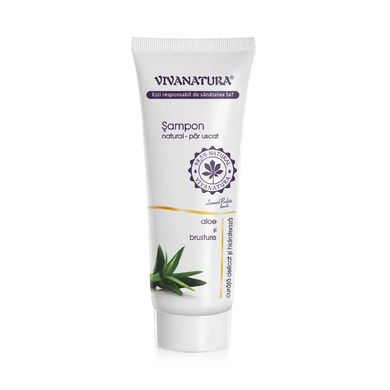 Sampon pentru par uscat cu aloe si brusture, 250 ml, Vivanatura Nu rata
