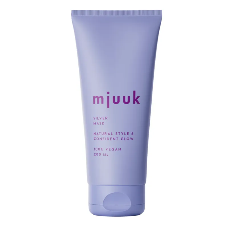 Masca neutralizatoare pentru par blond, vopsit si gri, Silver, 200 ml, Mjuuk Preț promoțional