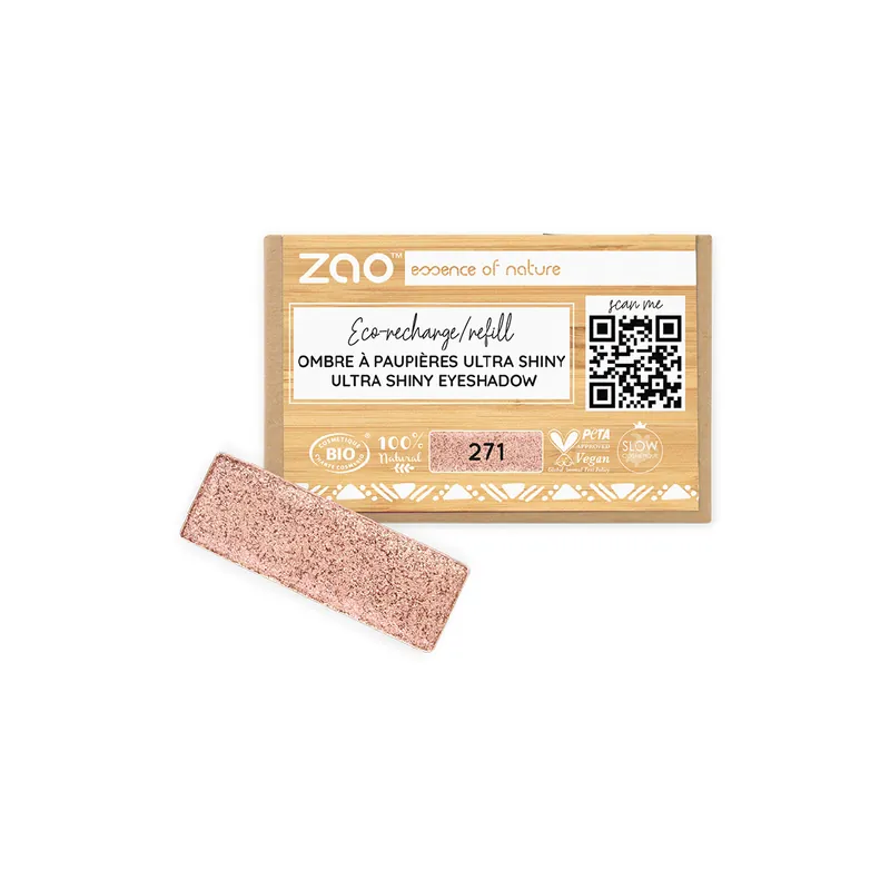 Fard de pleoape, ultra shiny, 271 Pinkish Copper, Zao Disponibil imediat