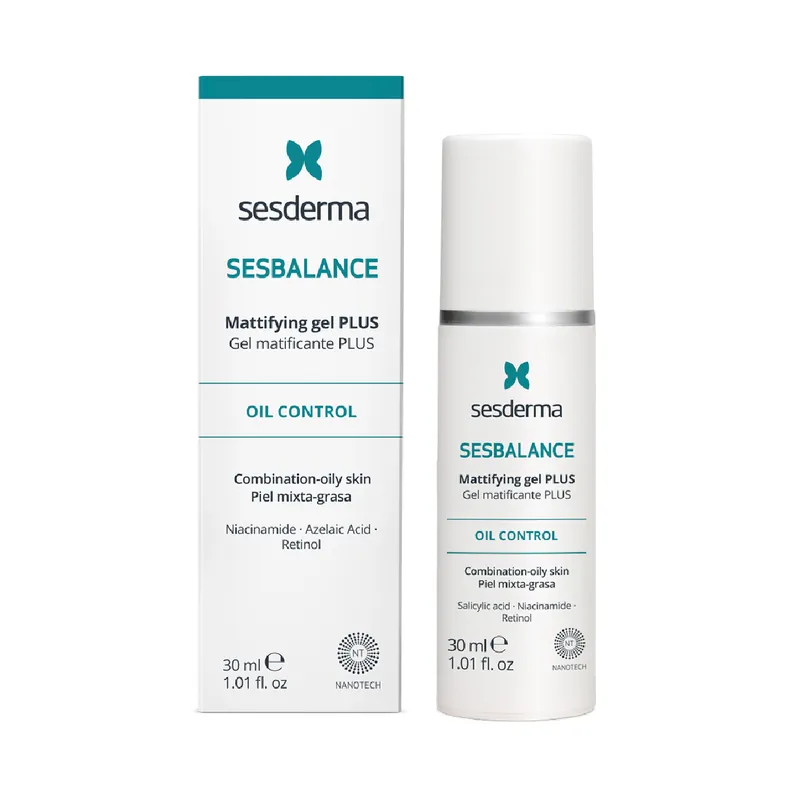 Gel matifiant Plus, pentru ten mixt si gras Sesbalance, 30 ml, Sesderma Reducere de preț