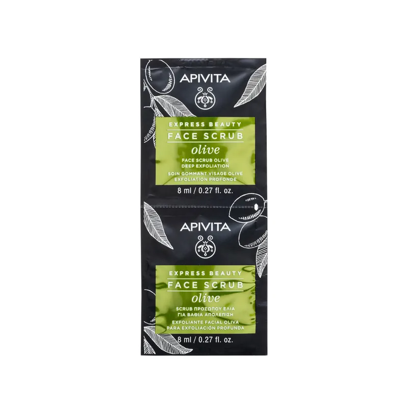Preț promoțional Masca de fata exfolianta cu extract de masline, 2*8 ml, Apivita