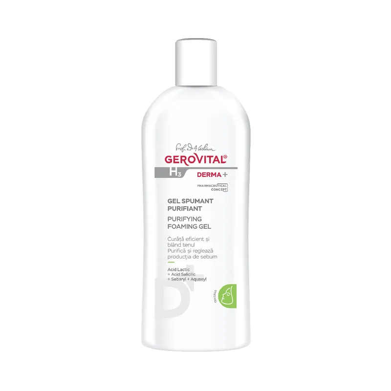 Gel spumant purifiant H3 Derma+, 200 ml, Gerovital Ofertă de sezon