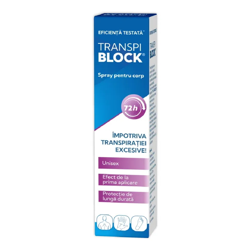 Spray pentru corp Transpiblock, 100 ml, Zdrovit Popular