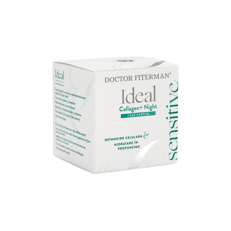 Disponibil imediat Crema de noapte Ideal Sensitive Collagen+, 50 ml, Doctor Fiterman
