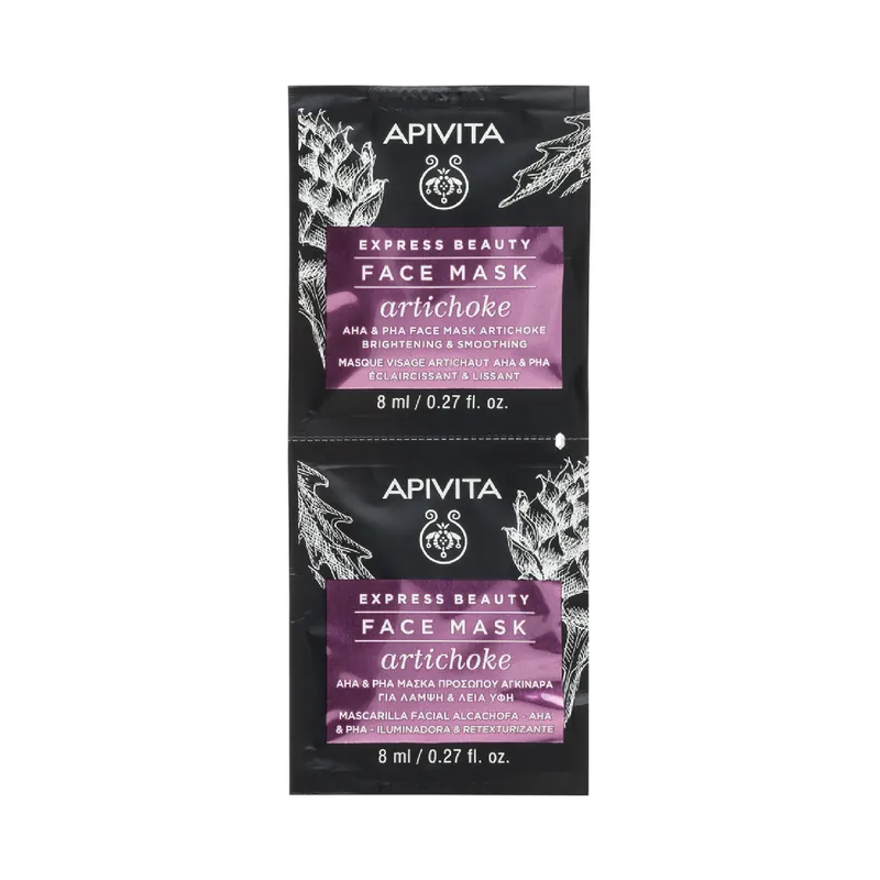 Masca pentru ten tern si patat cu extract de anghinare Express, 2*8 ml, Apivita Comandă acum