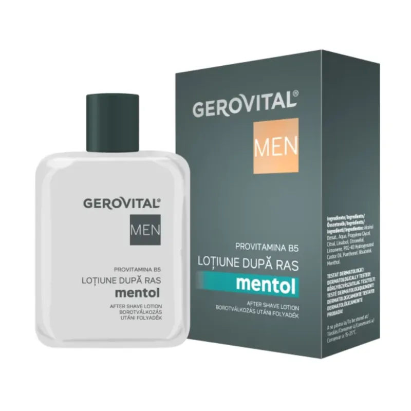 Lotiune dupa ras mentol Men, 100 ml, Gerovital Promoție