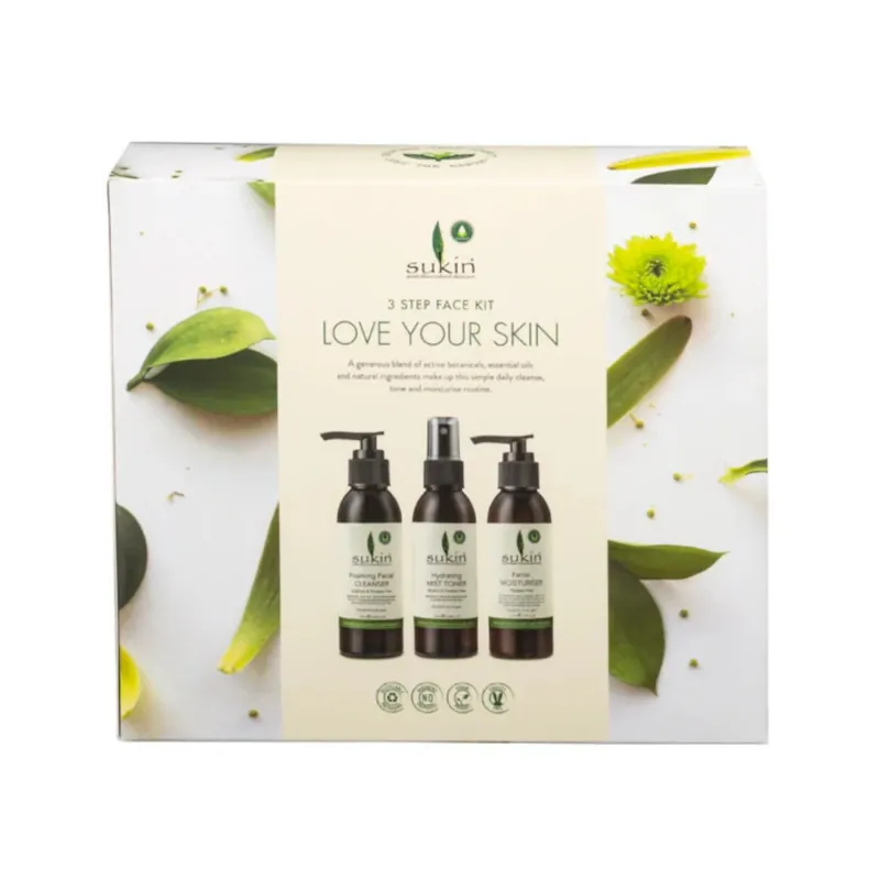 Sukin Love Your Skin Gift Pack, set pentru ingrijirea zilnica a tenului 3 x 125 ml Plată securizată