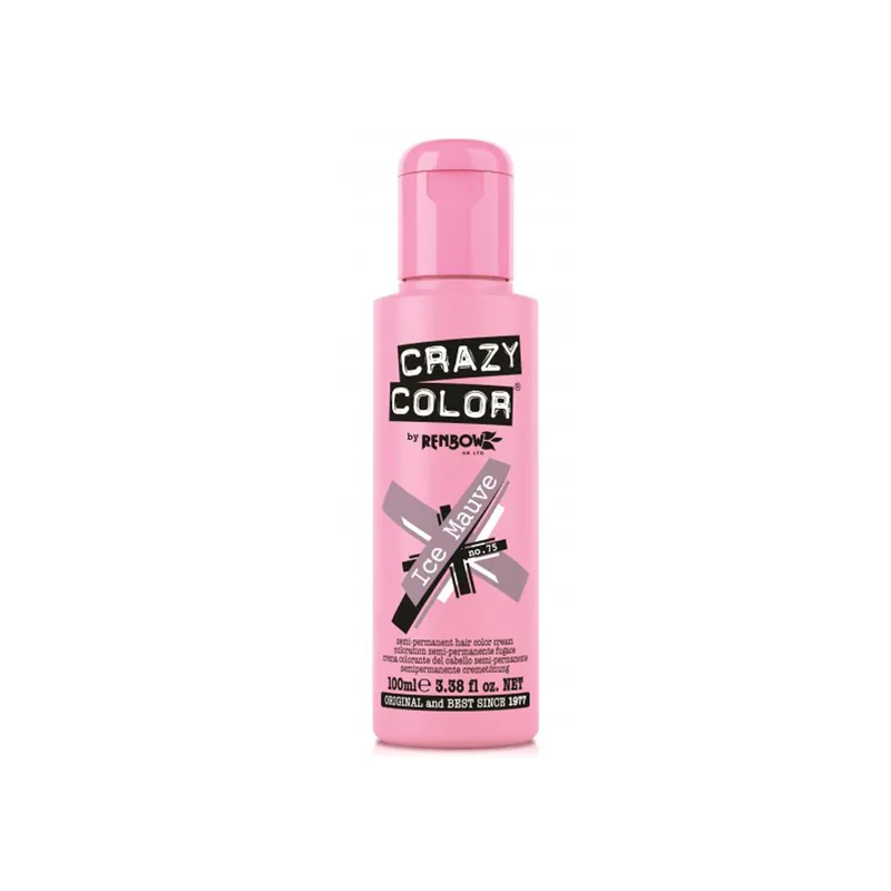 Chilipir Crazy Color Ice Mauve, vopsea semipermanenta violet metalic cu subtonuri reci 100 ml