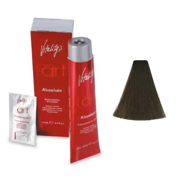 Plată securizată Vopsea permanenta de par Vitality‘s Art Absolute cu amoniac 6/1 Blond Inchis Cenusiu 100ml