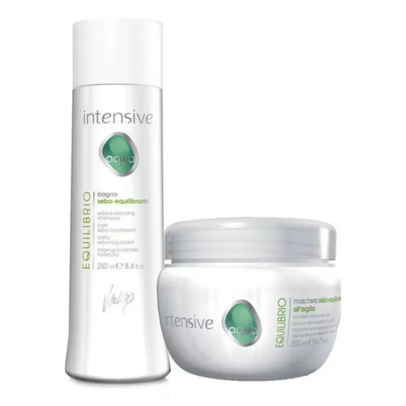 Noutate Set ingrijirea scalpului Vitality‘s Intensive Aqua Sebo Balancing Sampon 250ml + Sebo Balancing Masca 200ml