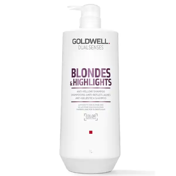 Preferatul clienților Sampon pentru par blond Goldwell Dualsenses Blondes & Highlights Anti-Yellow 1000ml