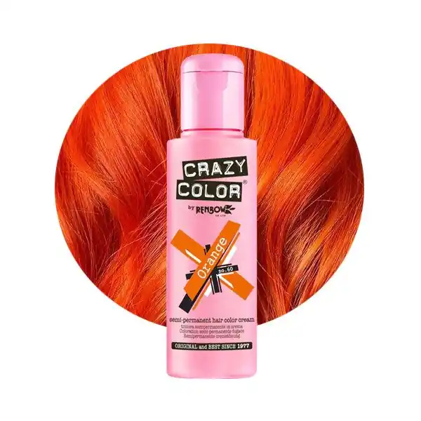 Crazy Color - Crema nuantatoare semi permanenta no.60 Orange 100ml Bestseller