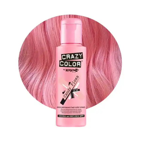 Crazy Color - Crema nuantatoare semi permanenta no.65 Candy Floss 100 ml Reducere