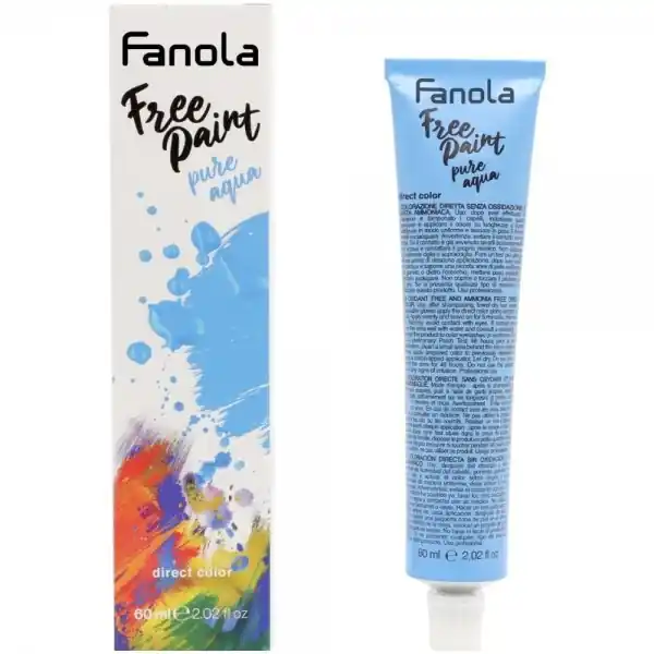Fanola Free Paint - Pigment pur colorare directa albastru deschis Pure Aqua 60ml Preț redus