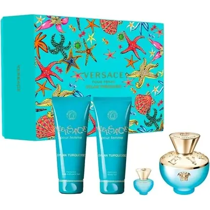 Cel mai vândut Set parfumuri, Versace, Dylan Turquoise, 4 piese