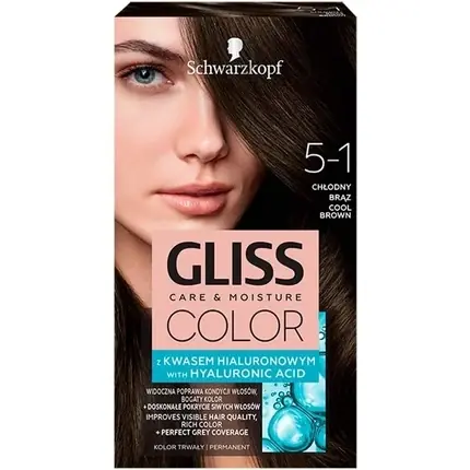 Cremă de colorare păr, Schwarzkopf, Gliss Color, 5-1 Castel Rece, 142ml Vezi acum