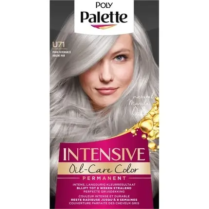 Vopsea de păr, Poly, Pure Silver Gray, 67g Ofertă limitată