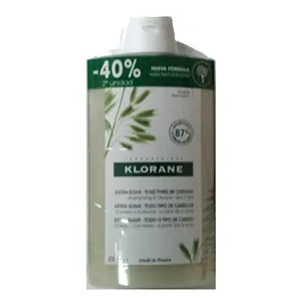 Cumpără online Șampon extra delicat, Klorane, ovăz, 400ml, set 2 bucăți