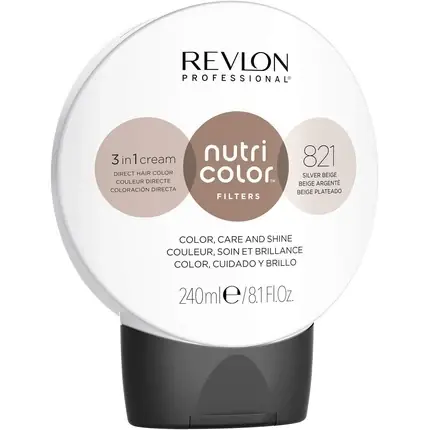 Balsam de Colorare Semi-Permanenta Revlon Nutri Color Filters 821 Silver Beige, 240ml Reducere