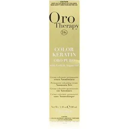 Vopsea de par, Fanola Oro Therapy Keratin 8.13, Blond Deschis Bej, 100ml Reducere de preț