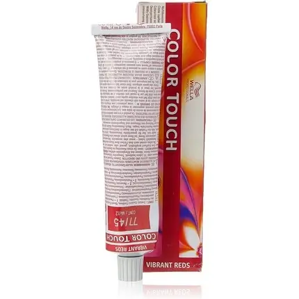 Livrare expres Vopsea de păr, Wella, Color Touch 77/45 Blond mediu roșu maho
