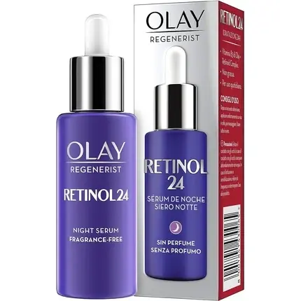 Ser facial, Olay, Regenerist Retinol 24, fără parfum, 40ml Ofertă