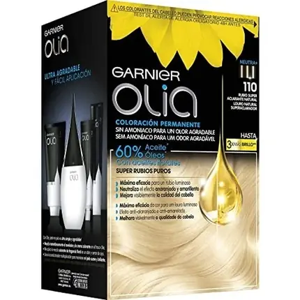 Vopsea păr permanentă, Garnier Olia, blond natural Preț redus