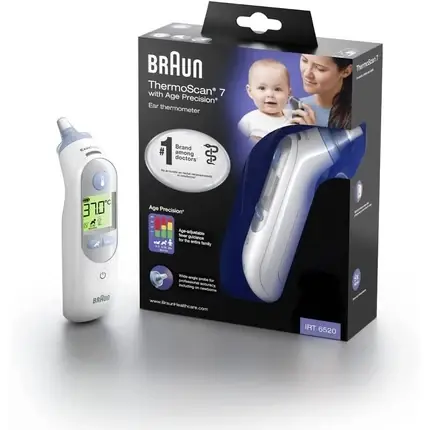 Chilipir Termometru ureche, Braun, ThermoScan 7, alb