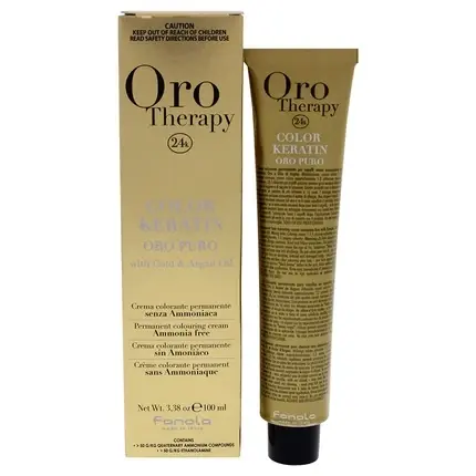 Vopsea păr, Fanola, Oro Therapy Color Keratin 8.14, Nuga Bestseller