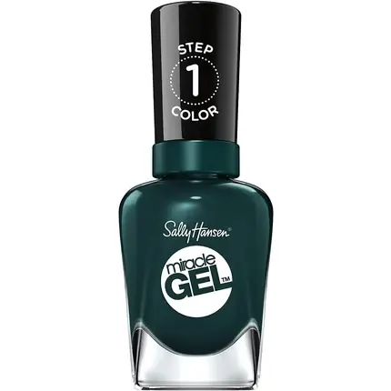 Lac de unghii, Sally Hansen, Miracle Gel, verde inchis Super ofertă