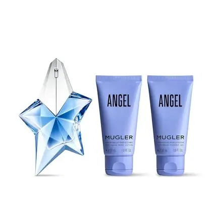 Super ofertă Set cadou parfum, Mugler, Angel, ambrat & lemnos