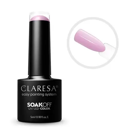 Cel mai bun preț Lac de unghii gel, Claresa, SoakOFF, roz, 5ml