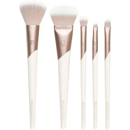Nu rata Set pensule machiaj, Ecotools, Luxe Natural Elegance, 5 piese, roz