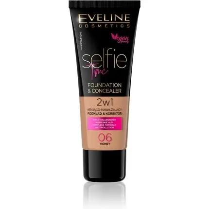 Livrare expres Fond de ten, Eveline Cosmetics, Selfie Time, 2-in-1, 30ml, nuanta Honey Almond