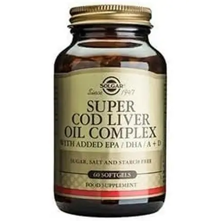 Retur ușor Supliment Solgar Cod Liver Oil, capsule, EPA si DHA