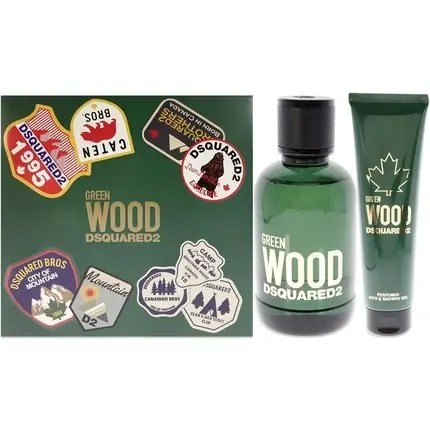 Reducere de preț Set cadou parfum Dsquared2 Wood Pour Homme, verde, 100 ml