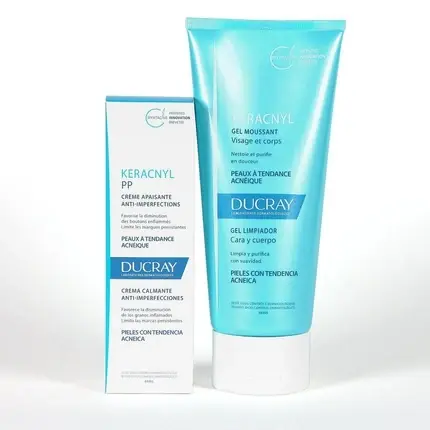 Popular Set masca anti-puncte negre, Ducray Keracnyl, 34g