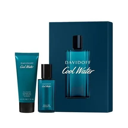 Cumpărături sigure Set Cadou, Davidoff, Cool Water, Eau de Toilette 40ml + Gel de Duș 75ml