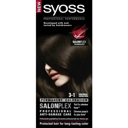 Vopsea de păr, Syoss, Color Baseline 3-1, castaniu închis Ofertă limitată