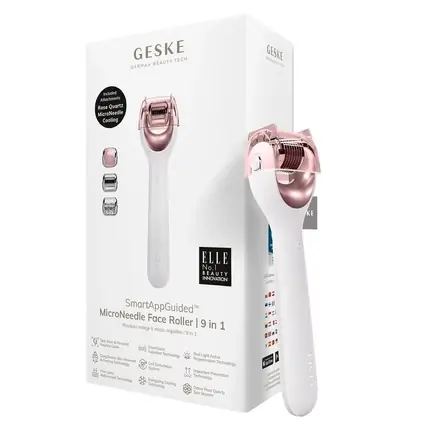 Super ofertă Roller facial, Geske, SmartAppGuided, cu quartz roz