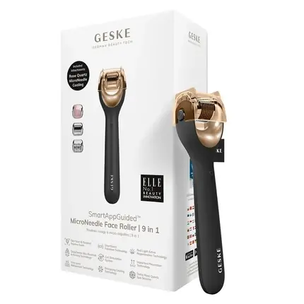 Roller facial microneedling, Geske, cu cuarț roz Reducere de preț