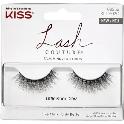 Livrare expres Gene false Kiss Lash Couture Faux Mink Little Black Dress, negre