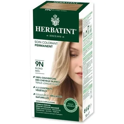 Vopsea de păr, Herbatint, 9N Blond Miere Reducere